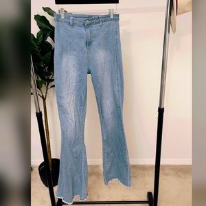 High waisted stretchy bell bottoms